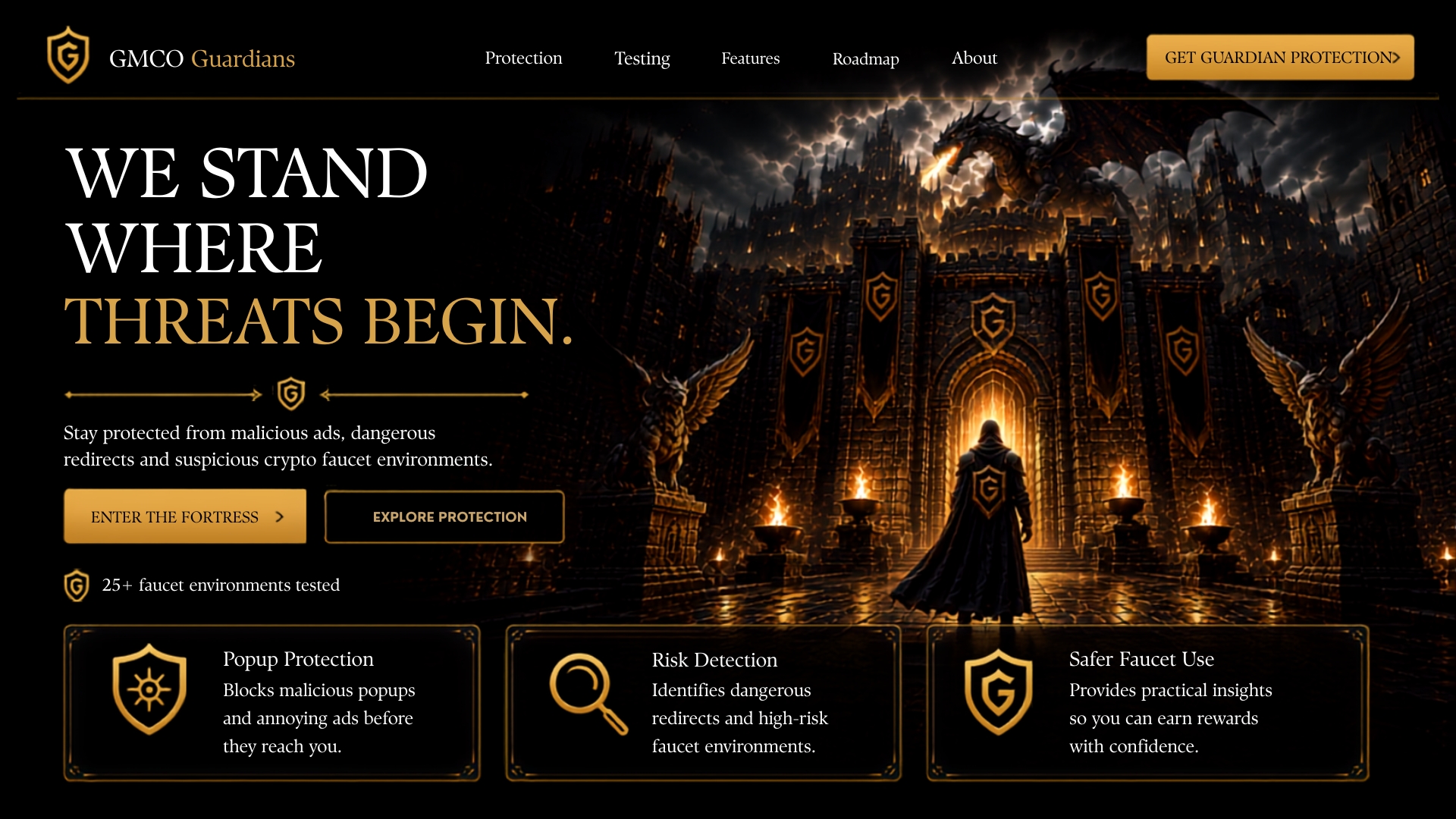 GMCO Guardians fortress landing page